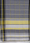 Nivritti – Grey Khadi Cotton Saree with checks