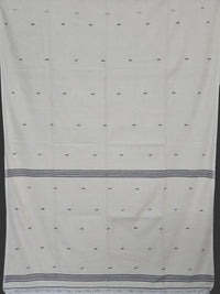 Nivritti – Off-White Khadi Cotton Saree with Woven Butis