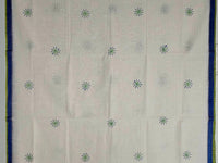 Off White Handloom Venkatagiri Cotton Saree with Dandelion Embroidery Motifs