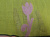 Motif on Padmika – Light Green Handloom Khadi Saree with Pink Matka Silk Pallu