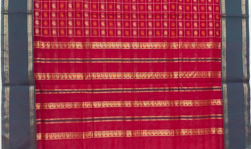 Pink Handloom Aayiram Butta Saree Pallu