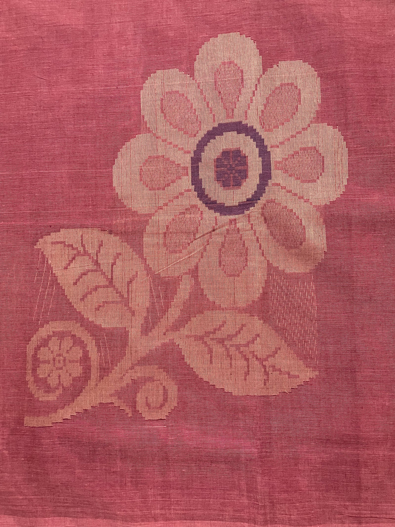 Pink Handloom Kanchi Cotton Saree