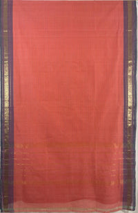 Pink Orange Dual Tone Handloom Aruppukottai Saree