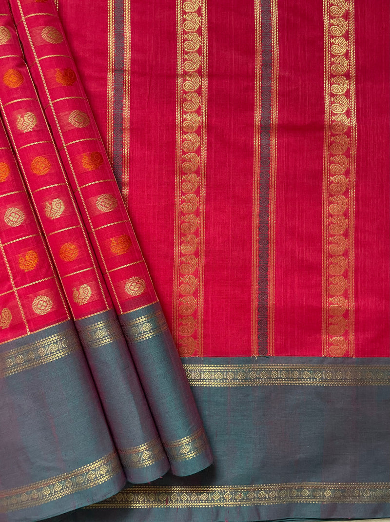 Pink Handloom Aayiram Butta Saree