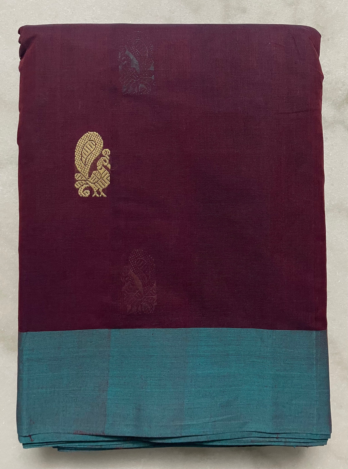 Purple Handloom Kanchi Cotton Saree