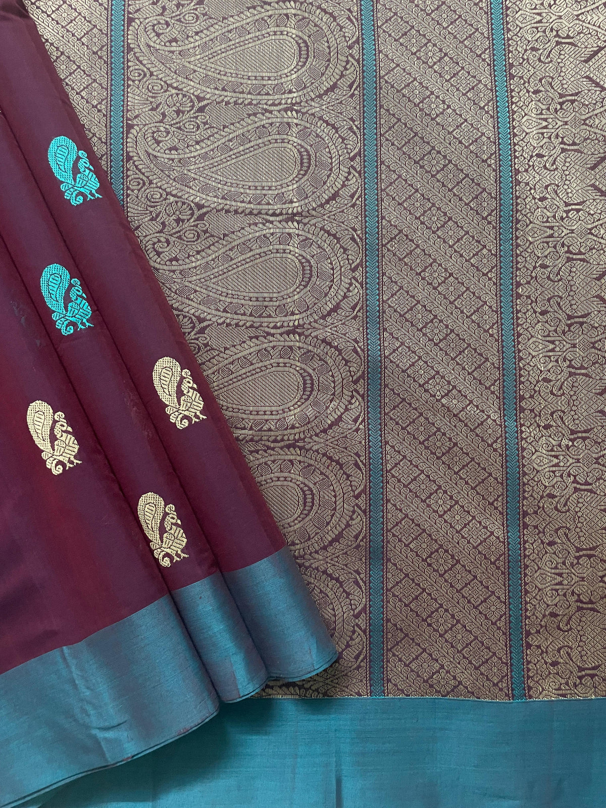 Purple Handloom Kanchi Cotton Saree