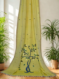 Raagini – Yellow Jamdani Handloom Bengal Cotton Saree
