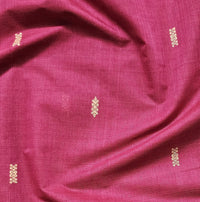 Red Handloom Organic Kanchi Cotton Saree with Yellow Yali Border