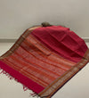 Red and Pink Dual Tone Lakshadeepam Handloom Kanchi Cotton Saree