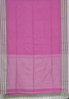 Rohini – Pink Handloom Tangail Khadi Saree with White Border