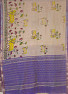 Surabhi – Off White Handloom Mangalagiri Silk Cotton Saree with Pichwai Art Print