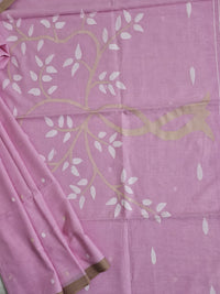 Svanika – Pink Jamdhani Handloom Bengal Cotton Saree