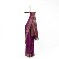 Purple Handloom Khadi Saree