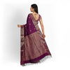 Purple Handloom Khadi Saree
