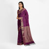 Purple Handloom Khadi Saree