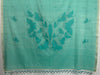 Light Teal Green Jamdhani Handloom Bengal Cotton Saree