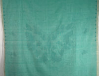 Light Teal Green Jamdhani Handloom Bengal Cotton Saree