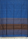 Vibhaasa – Deep Sapphire Blue Handloom Khadi Saree with Chakra Motifs