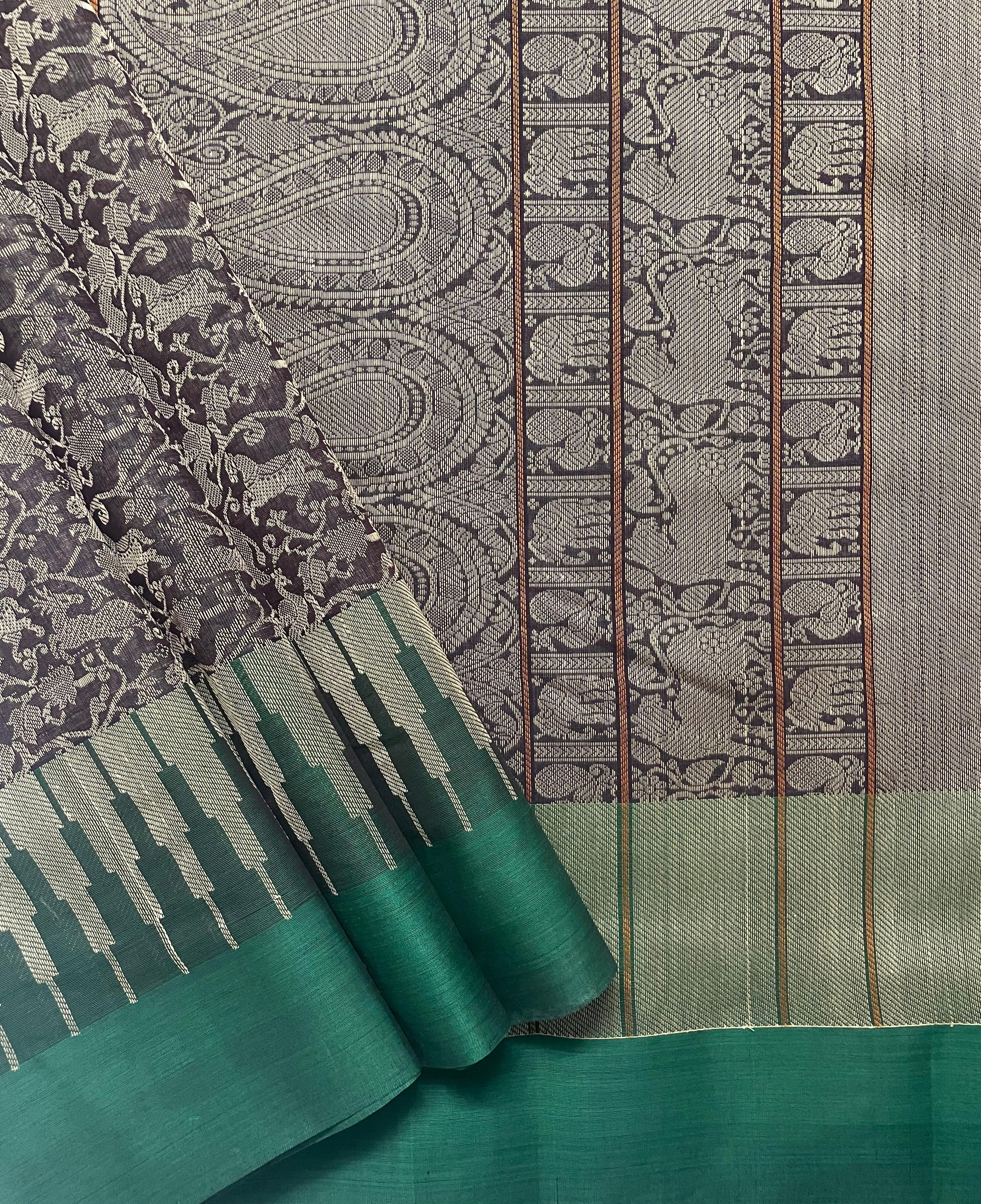 Vanasingaram mubagam design pure cotton saree – www.vannamayil.com