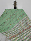 Pista Green Handloom Kesh Kantha Cotton Saree