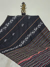 Black Handloom Kesh Kantha Cotton Saree