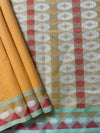 Yellow Handloom Kanchi Cotton Saree