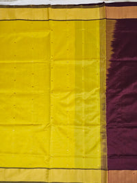 Yellow Handloom Venkatagiri Silk Cotton Saree