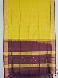 Yellow Handloom Venkatagiri Silk Cotton Saree
