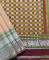 Yellow White Dual Tone Handloom Kanchi Cotton Saree