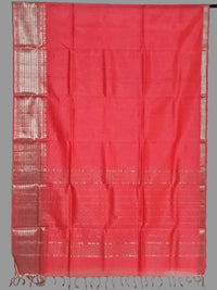 Arunima – Coral Pink Handloom Mangalagiri Silk Cotton Saree - Kleemkaara