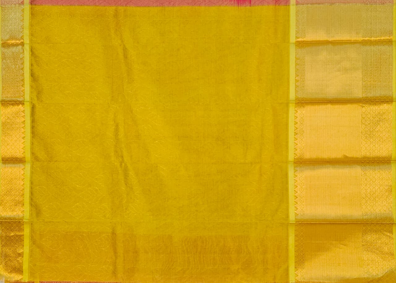 Hemaprabha – Pink Handloom Mangalagiri Silk Cotton Saree with Kuppadam Weave - Kleemkaara