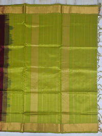 Maroon Handloom Venkatagiri Silk Cotton Saree - Kleemkaara