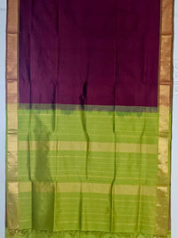 Maroon Handloom Venkatagiri Silk Cotton Saree - Kleemkaara