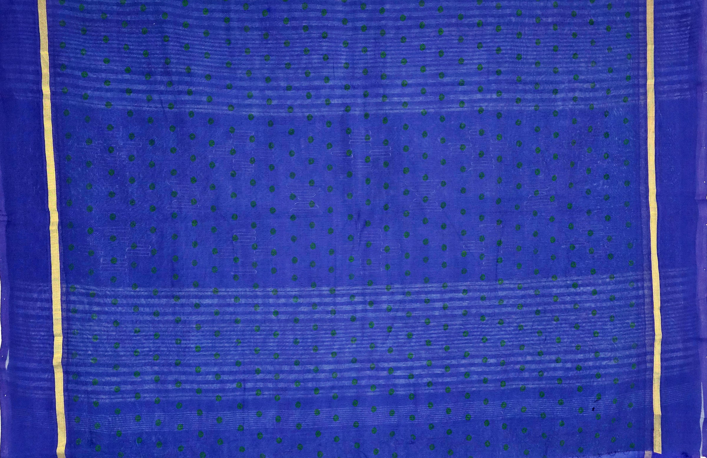 Blouse of Pārijāta – Mint Green Handloom Bamboo Cotton Saree with Kolam Print