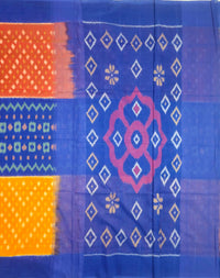 Multi Colour Handloom Pochampally Ikkat Mercerized Cotton Saree