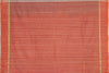 Orange Striped Blouse of Swapnika – Grey and Orange Handloom Bamboo Cotton Saree with Kolam Print