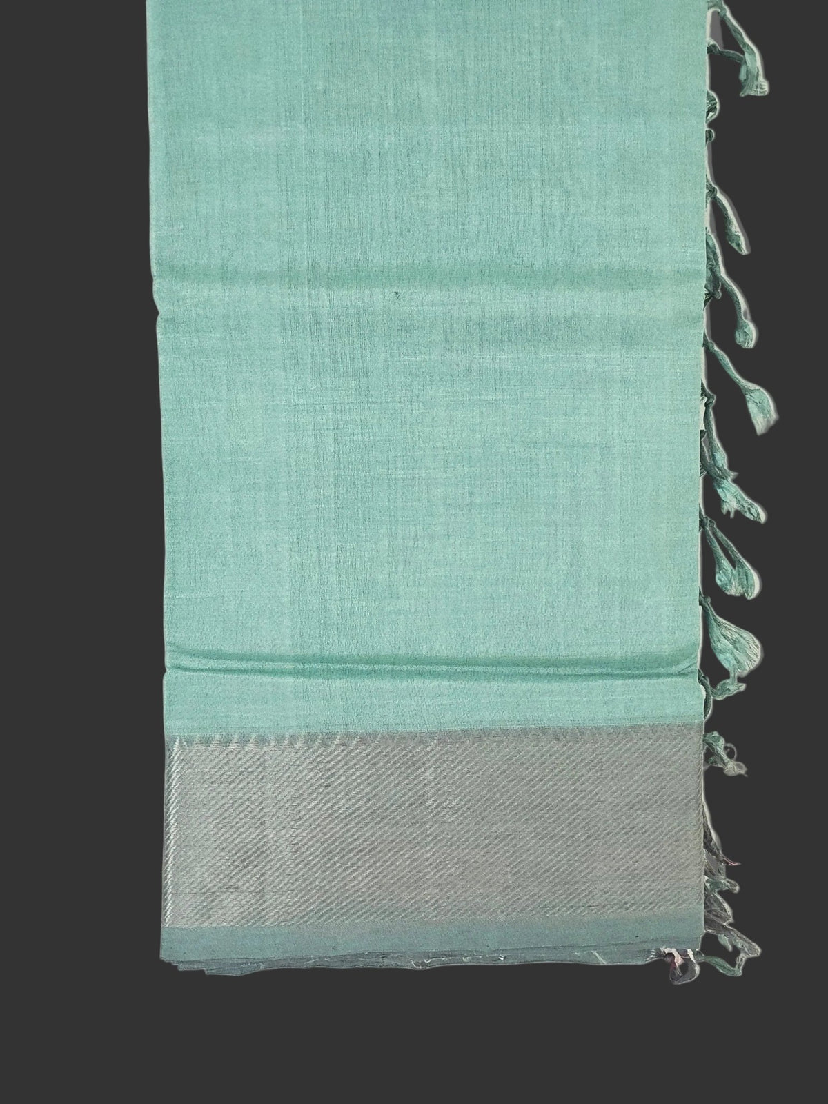 Saumika – Sea Green Handloom Mangalagiri Silk Cotton Saree - Kleemkaara