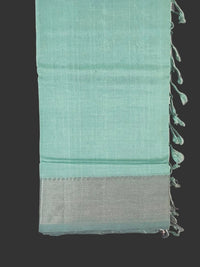 Saumika – Sea Green Handloom Mangalagiri Silk Cotton Saree - Kleemkaara