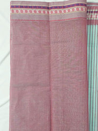 Sea Green Handloom Venkatagiri Cotton Saree with Embroidery Motifs - Kleemkaara